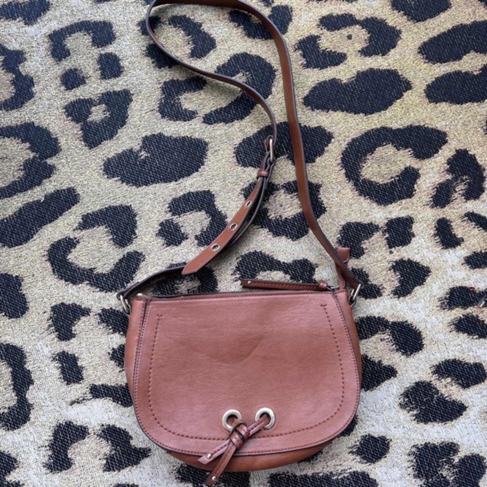 Nine West faux leather saddle bag